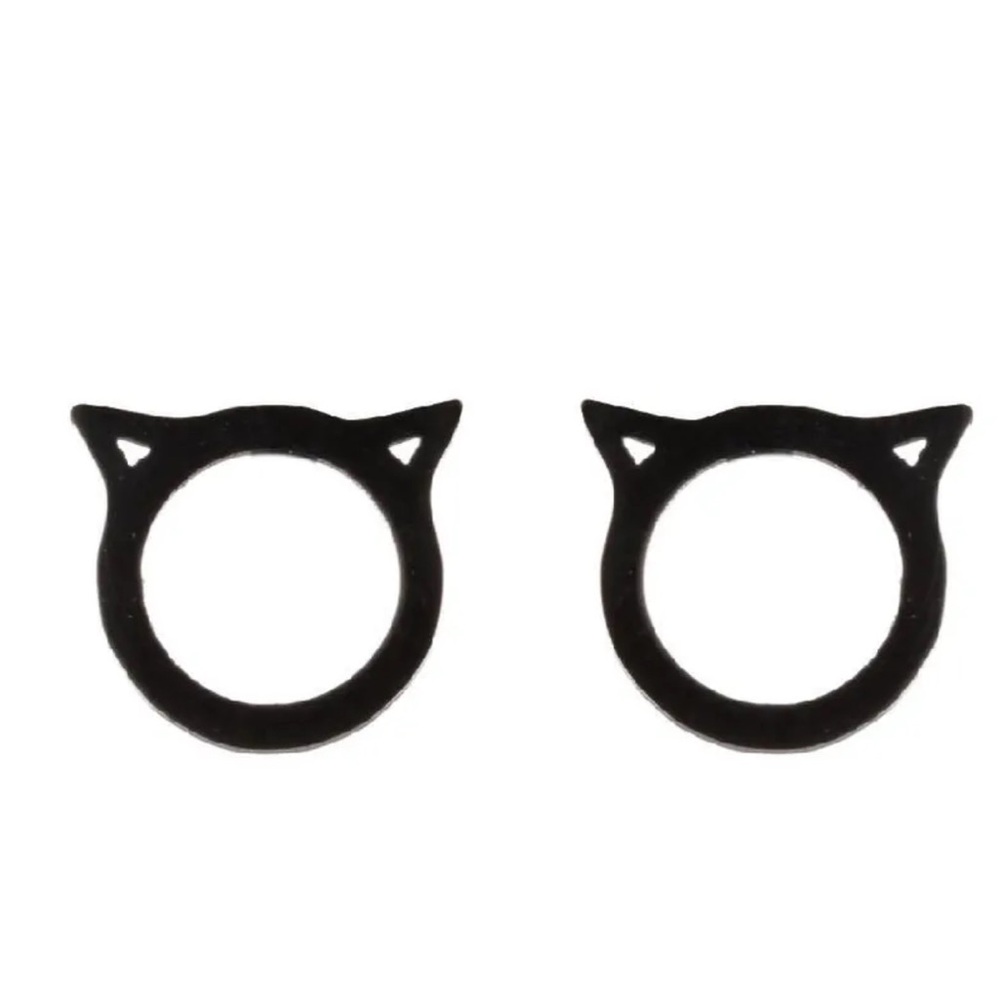 Black Cat and Gold cat studs